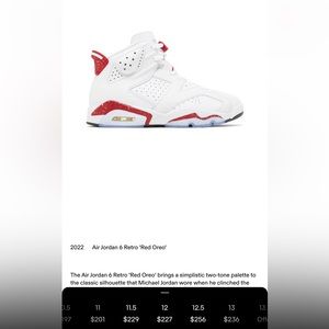 air jordan 6 retro  ‘red oreo’